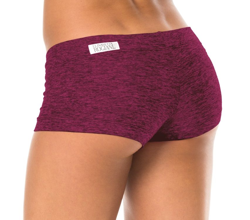 ELISABETTA ROGIANI BUTTER LOW RISE MINI HOT YOGA SHORT PLUM