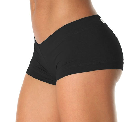 ELISABETTA ROGIANI BUTTER LOW RISE MINI HOT YOGA SHORT ONXY