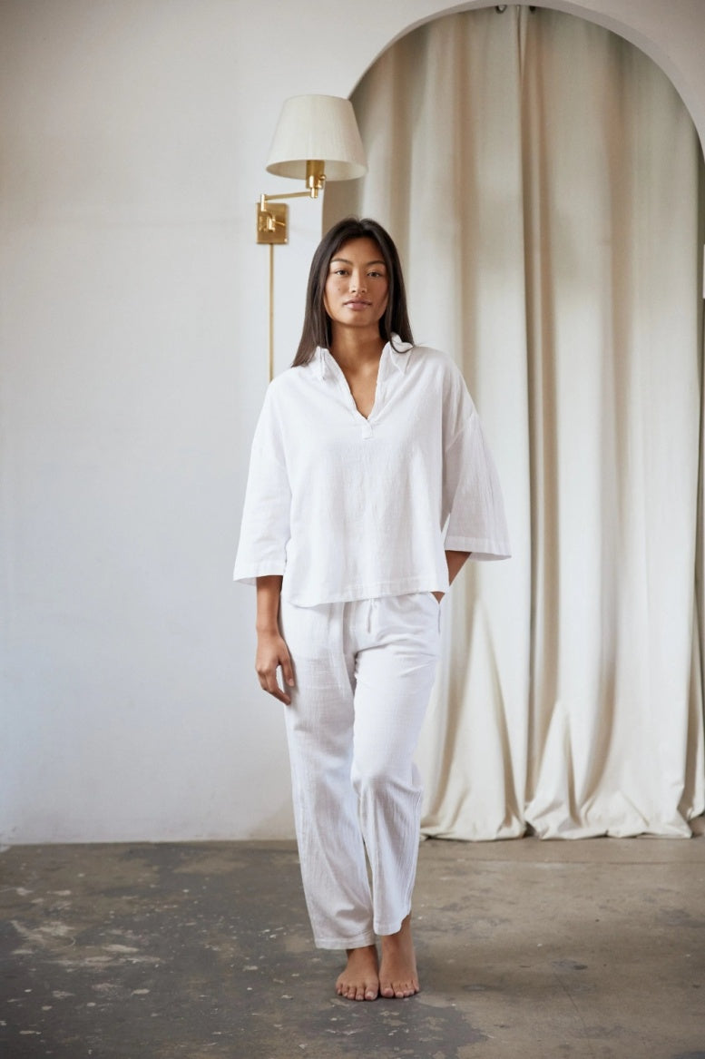 BLANCO BY NATURE HARLOW TOP WHITE