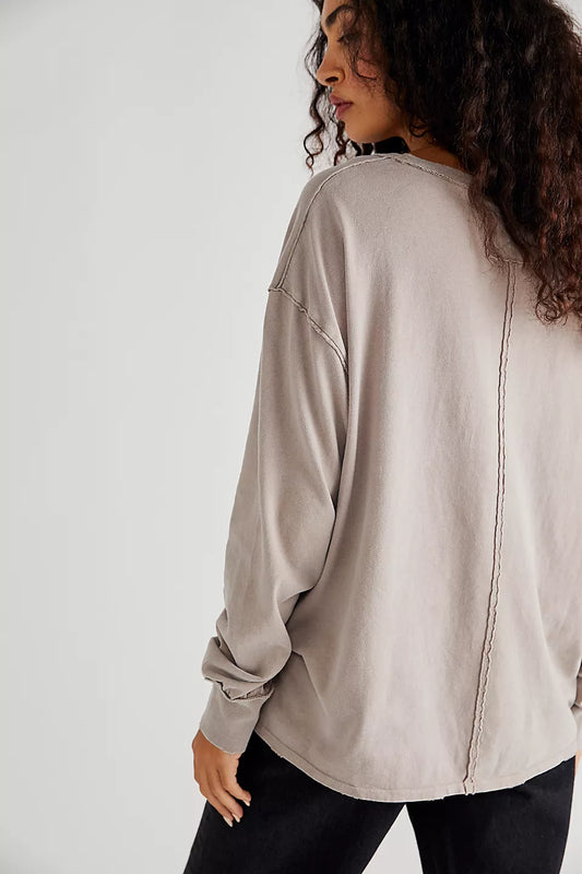 FREE PEOPLE WE THE FREE FADE INTO YOU LONG SLEEVE TEE ETHEREA