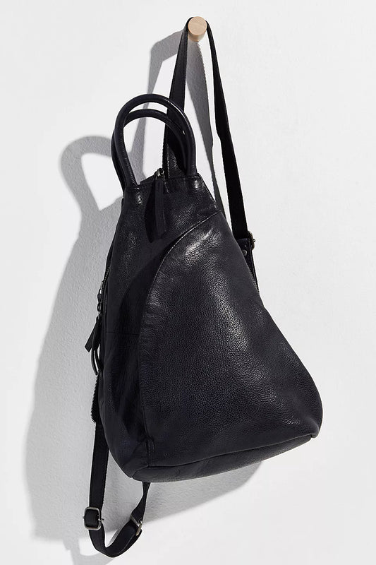 FREE PEOPLE WE THE FREE SOHO CONVERTIBLE TOTE BAG DISTRESSED BLACK