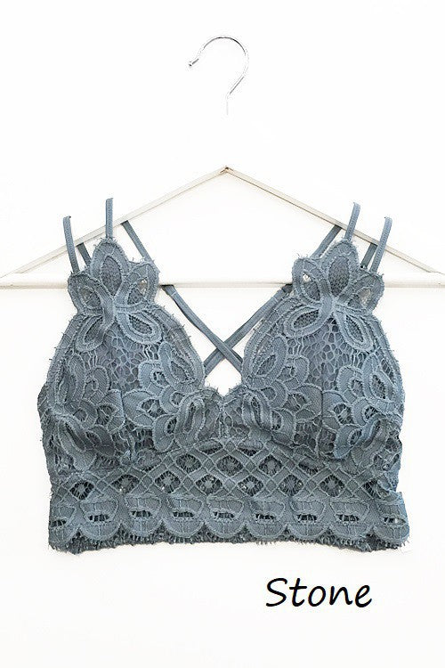 ANEMONE ELISE LACE BRALETTE STONE