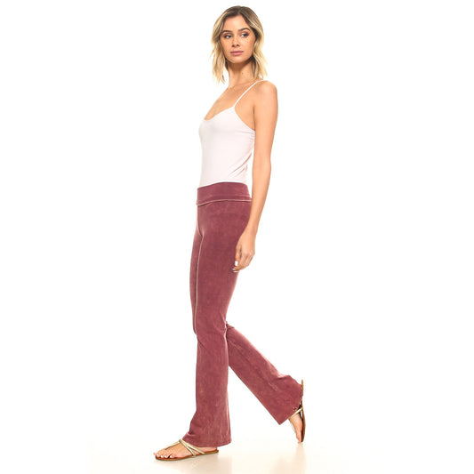 URBAN X MINERAL WASH BOOTCUT YOGA PANT MAUVE NEW!!