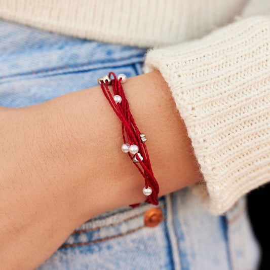 PURA VIDA I HEART MALIBU BRACELET RED NEW!
