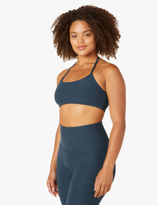 BEYOND YOGA SPACE DYE SLIM RACERBACK BRA NOCTURNAL NAVY