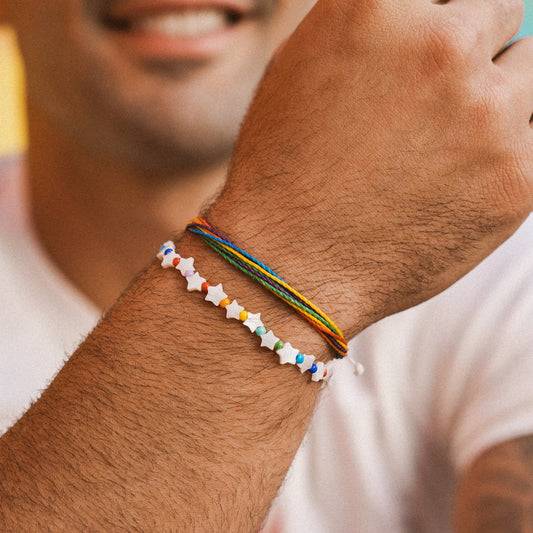 PURA VIDA SERENA STAR BEAD STRETCH BRACELET