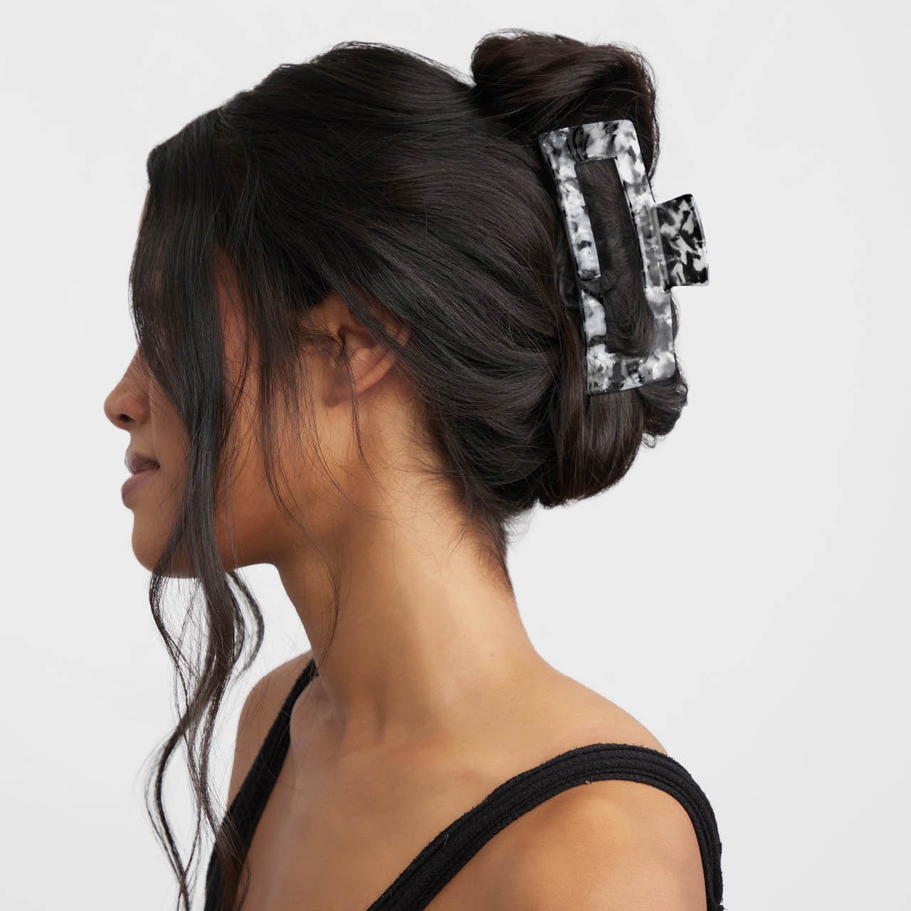 KITSCH ECO-FRIENDLY JUMBO OPEN SHAPE CLAW CLIP BLACK