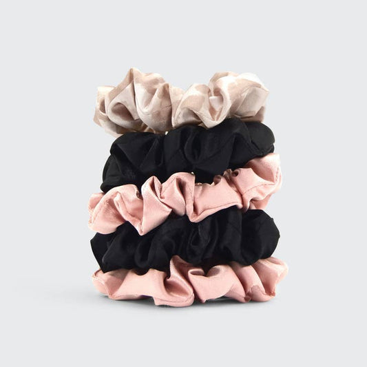 KITSCH SATIN SLEEP SCRUNCHIES ASSORTED 5 PC