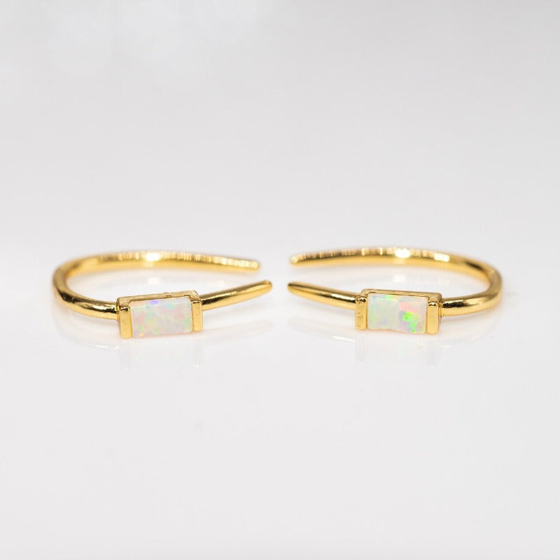 LESLIE FRANCESCA OPAL BAR HOOPS 278