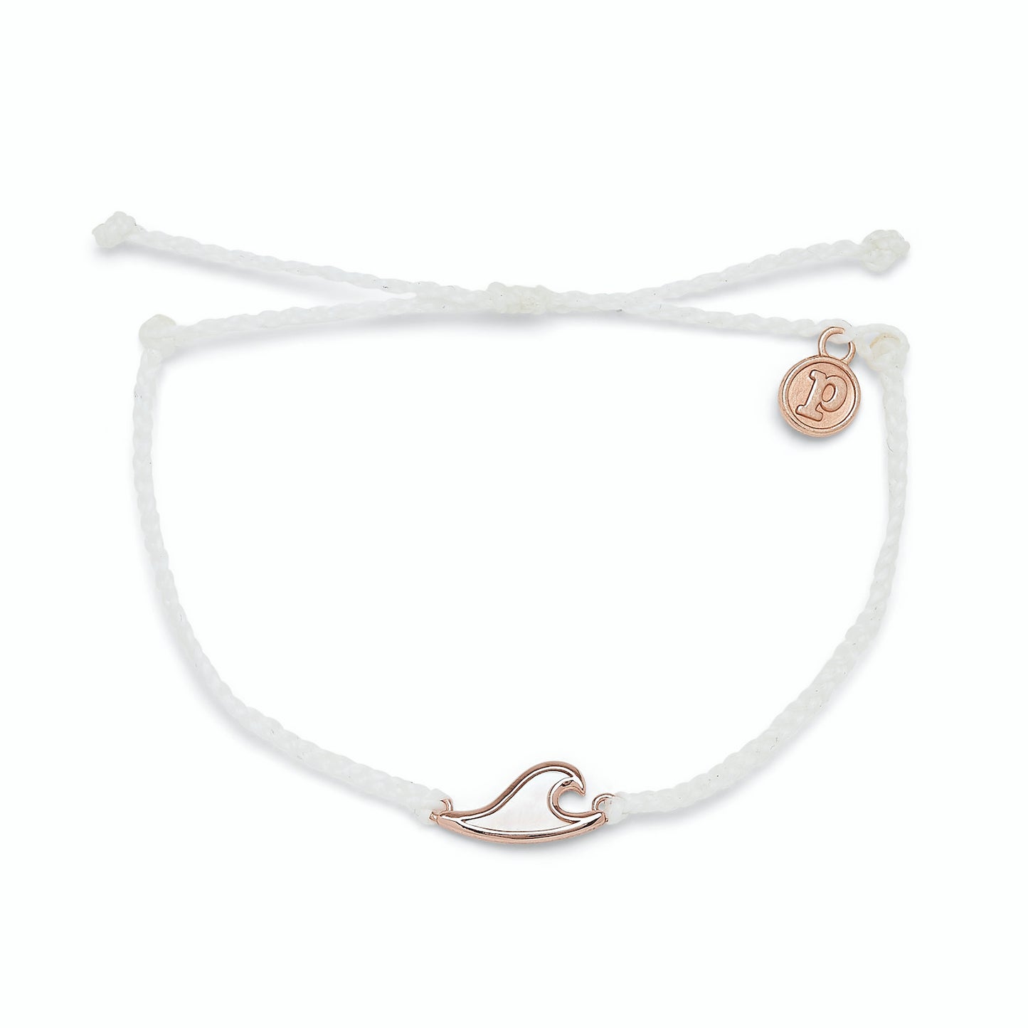 PURA VIDA WAVE MOTHER OF PEARL ROSE GOLD BRACELET WHITE/ROSE GOLD