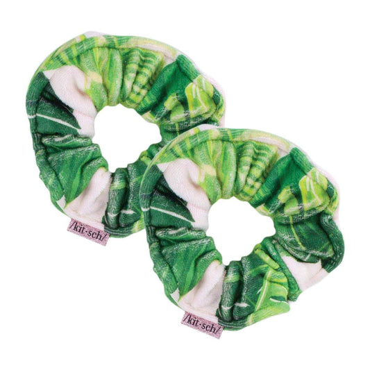 KITSCH MICROFIBER TOWEL SCRUNCHIES PALM LEAVES