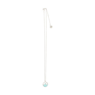 PURA VIDA STONE WAVE NECKLACE SILVER