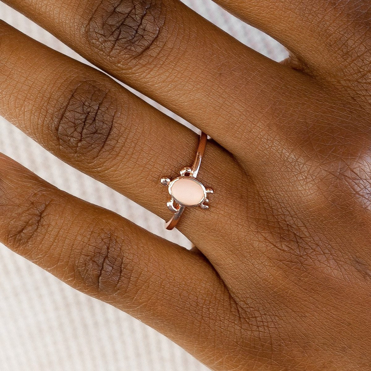 PURA VIDA SEA TURTLE RING ROSE GOLD
