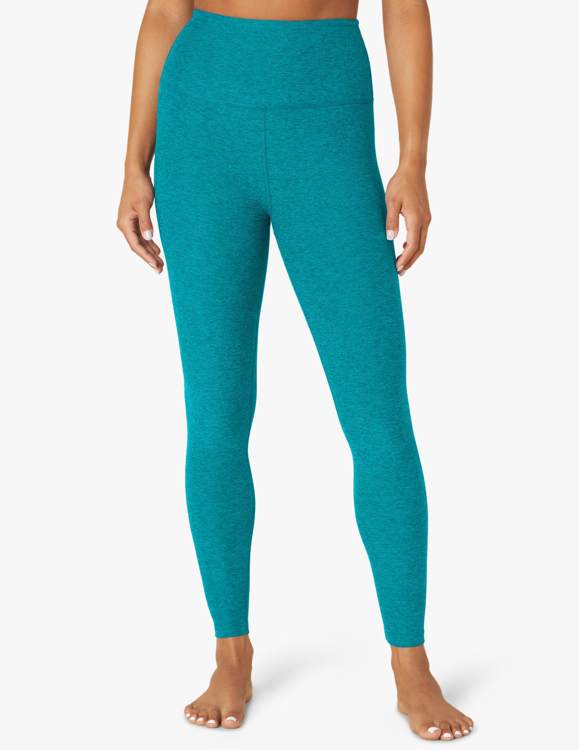 BEYOND YOGA CAUGHT IN THE MIDI HIGH WAISTED LEGGING PEACOCK BLUE HEATH –  Bubble Lounge Boutique