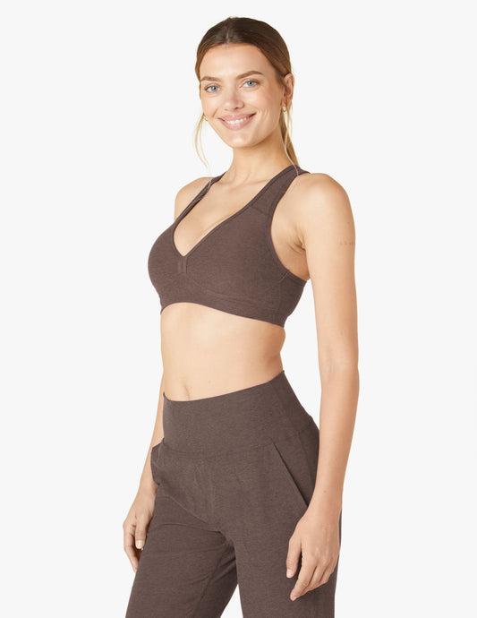 BEYOND YOGA LIFT YOUR SPIRITS BRA WOODLAND HEATHER