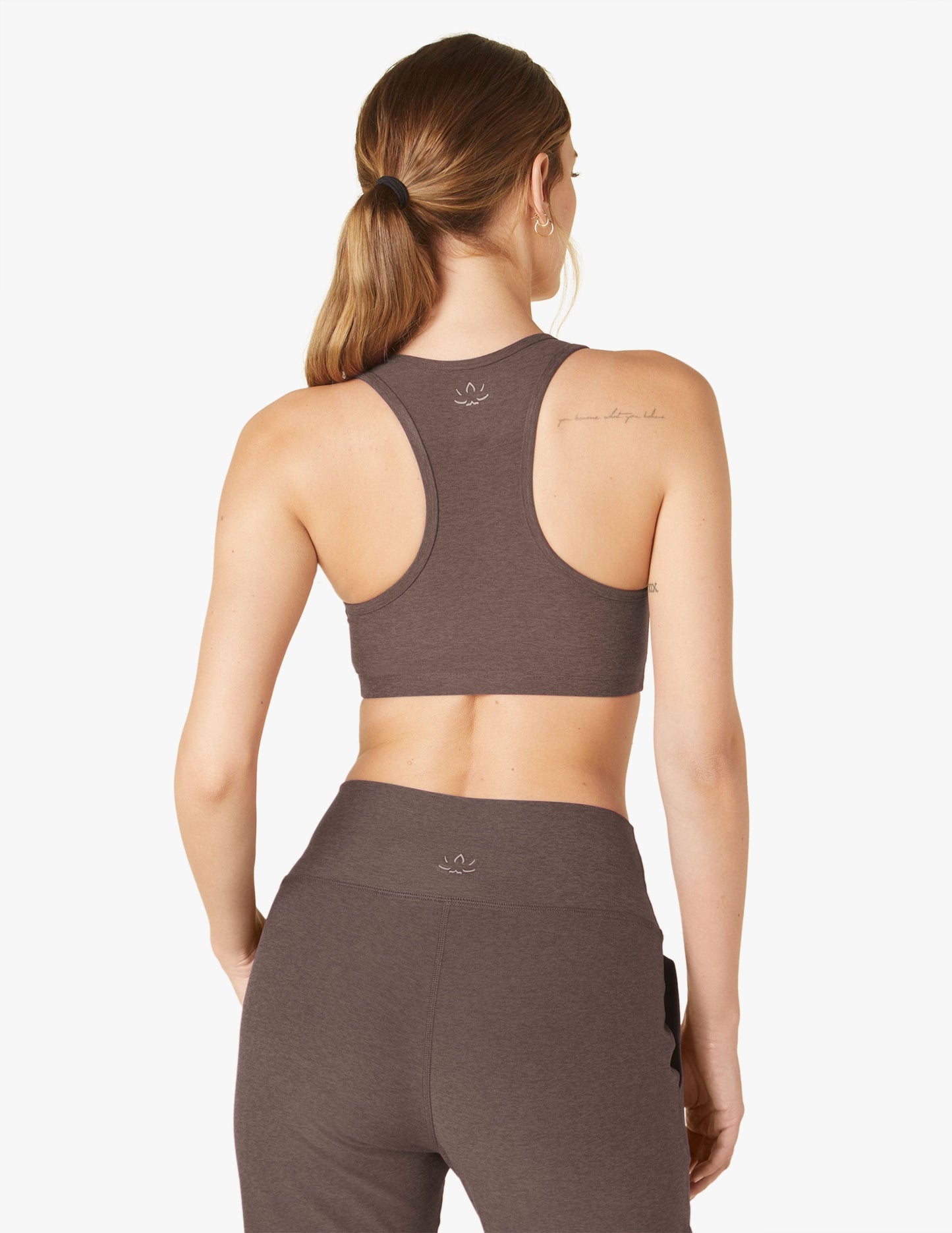 BEYOND YOGA LIFT YOUR SPIRITS BRA WOODLAND HEATHER