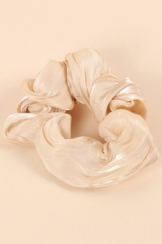 AVENUE ZOE SHINY METALLIC HAIR SCRUNCHIE