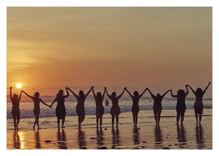 PALM PRESS GREETING CARDS WOMEN IN SUNSET