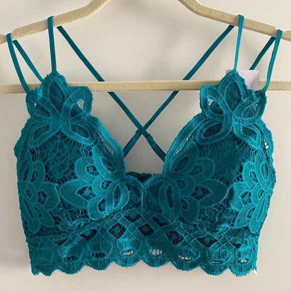 ANEMONE ELISE LACE BRALETTE TEAL