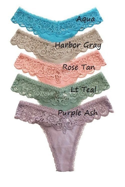 ANEMONE CROCHET LACE THONG-MULTIPLE COLOR OPTIONS