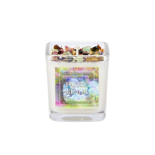 NEW MOON BEGINNINGS CANDLE FAERIE REALM 7.5 OZ