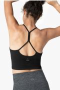 BEYOND YOGA SPACE DYE SLIM RACERBACK CROPPED TANK JET BLACK
