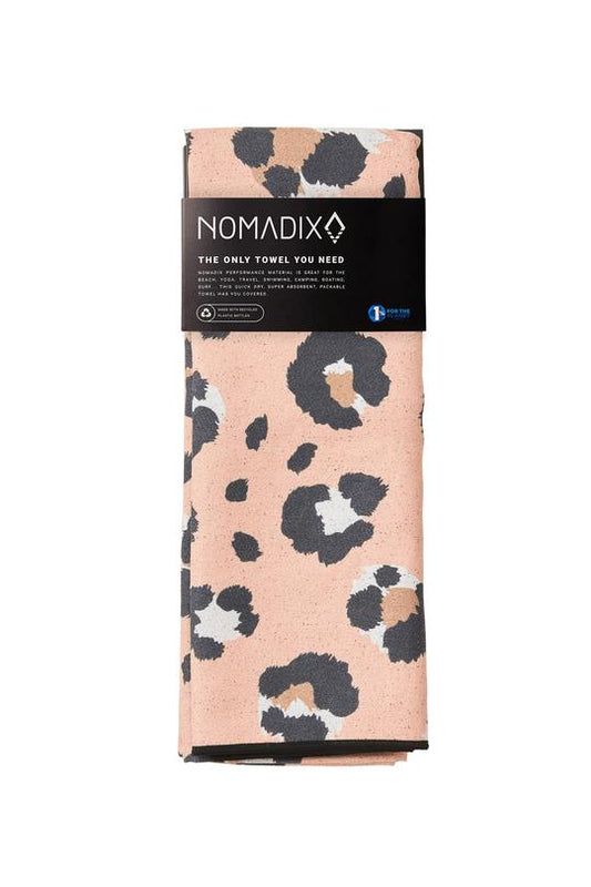 NOMADIX YOGA TOWEL LEOPARD PINK