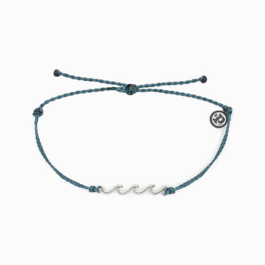PURA VIDA DELICATE SILVER WAVE BRACELET