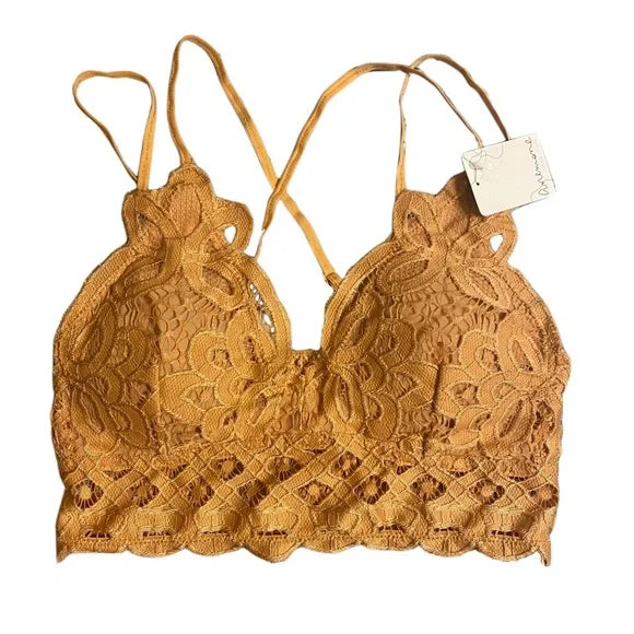 ANEMONE ELISE LACE BRALETTE TAN