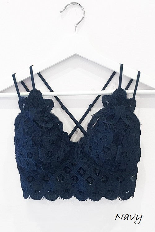 ANEMONE ELISE LACE BRALETTE NAVY – Bubble Lounge Boutique