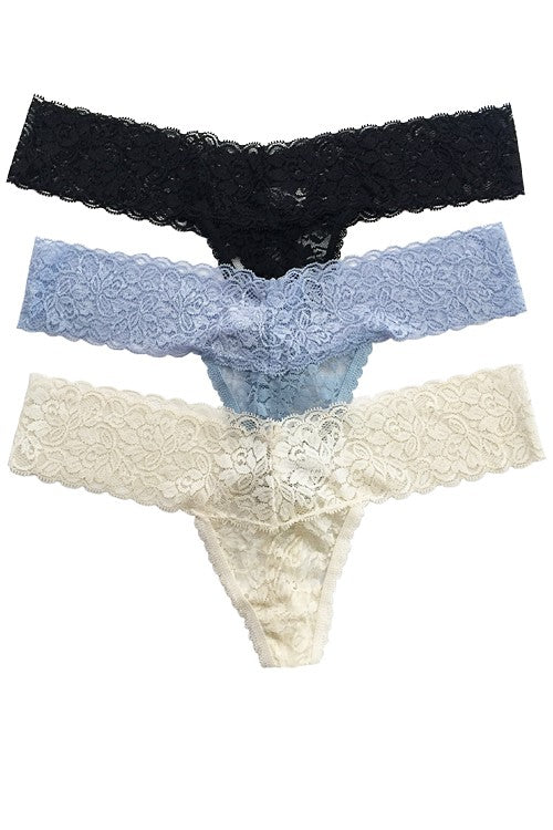 ANEMONE ALL-OVER-LACE THONG