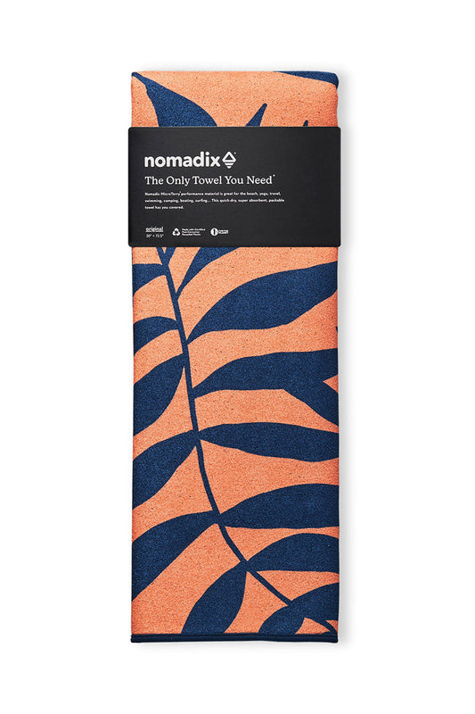 NOMADIX ORIGINAL TOWEL LEAF ME ALONE ORANGE NEW!
