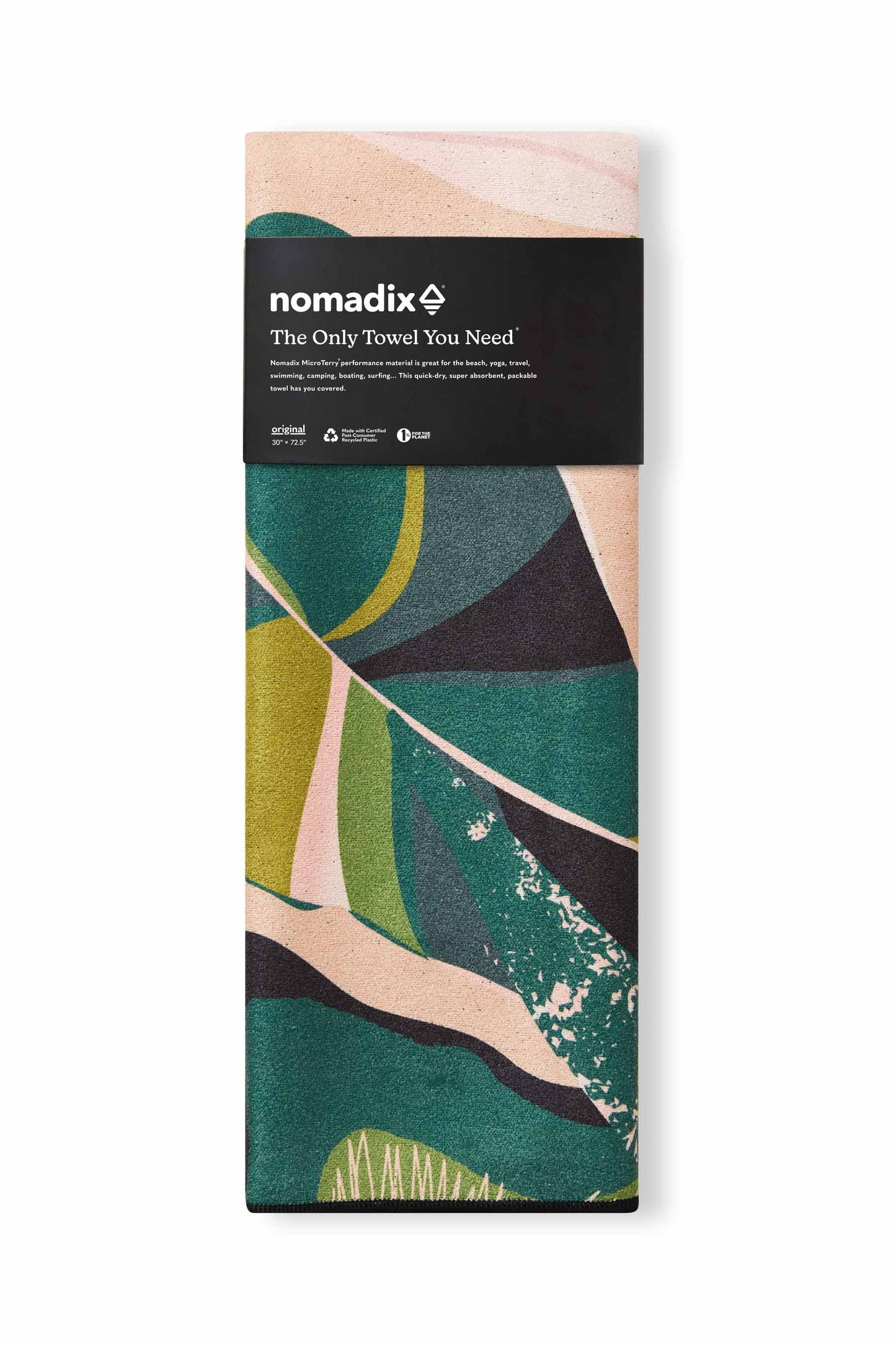 NOMADIX YOGA TOWEL MONSTERA GREEN PINK