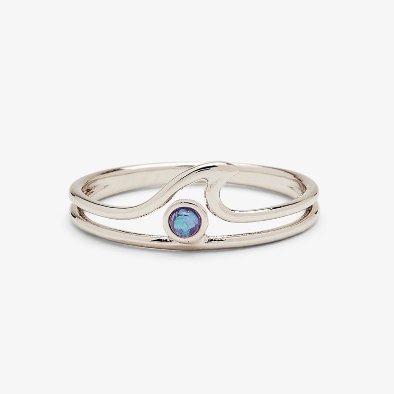 PURA VIDA OPAL WAVE RING SILVER NEW!!!