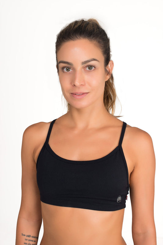 SHAKTI ACTIVEWEAR ZEST TOP BLACK