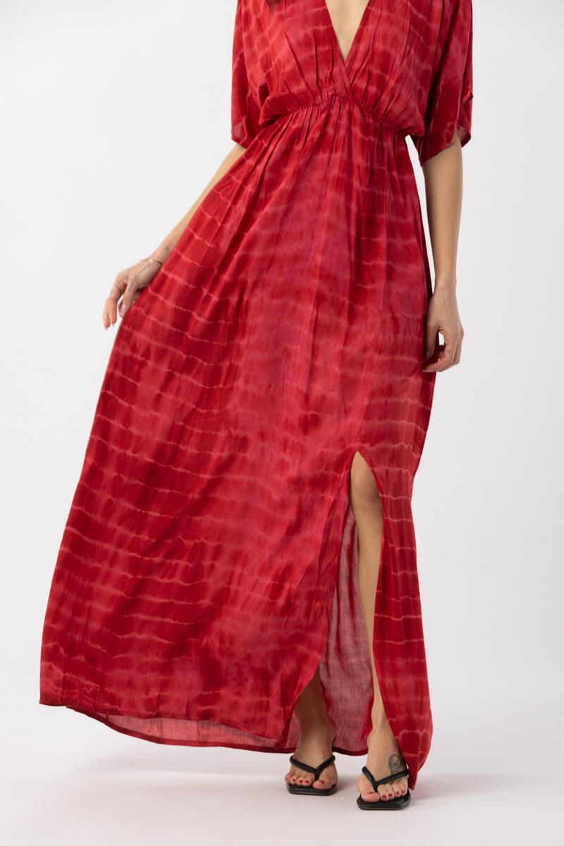 TIARE HAWAII ELISE MAXI DRESS RUBY RIPPLES ONE SIZE
