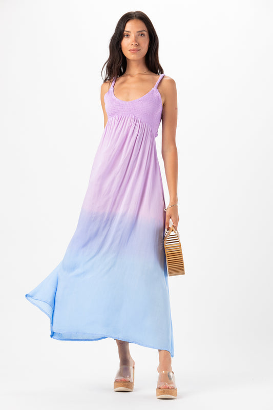 TIARE HAWAII STARLIGHT MAXI DRESS BLUEBERRY OMBRE ONE SIZE