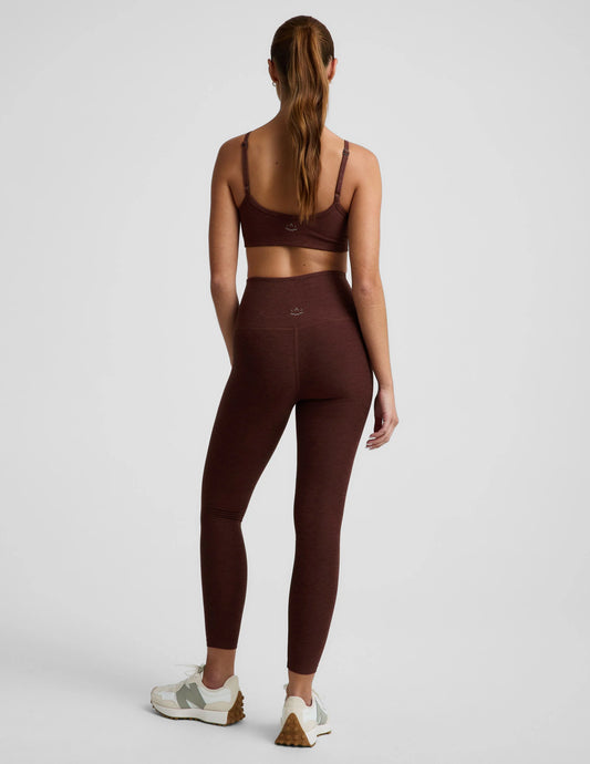 BEYOND YOGA SPACEDYE CAUGHT IN THE MIDI HIGH WAIST LEGGING ICED MOCHA