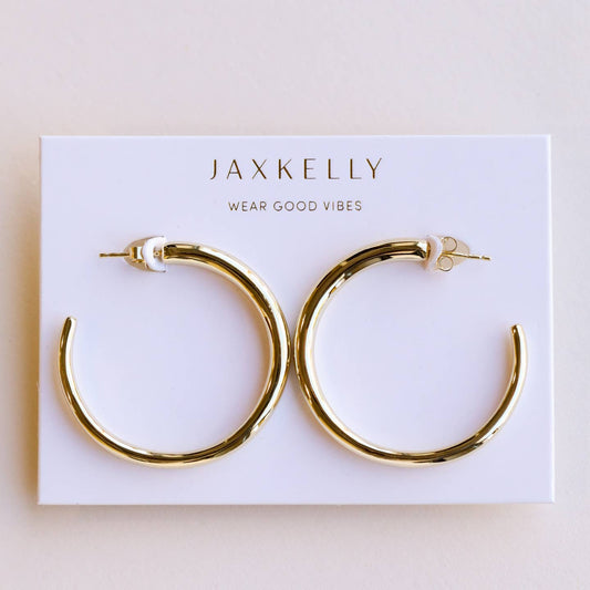 JAXKELLY EVERYDAY GOLD HOOPS