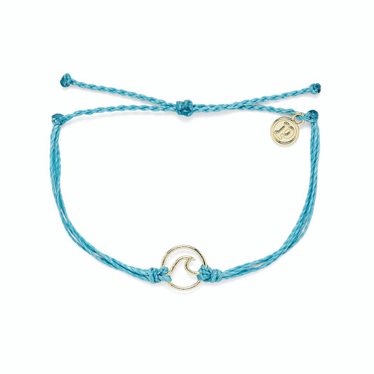 PURA VIDA GOLD WAVE CHARM BRACELET PACIFICA