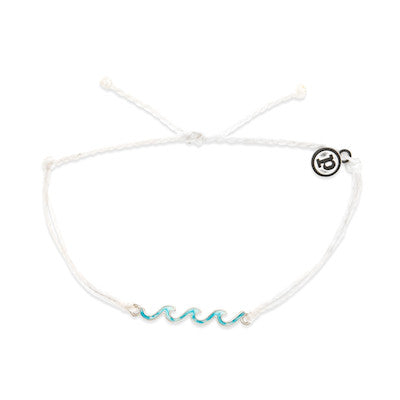 PURA VIDA TIE DYE WAVES CHARM BRACELET WHITE