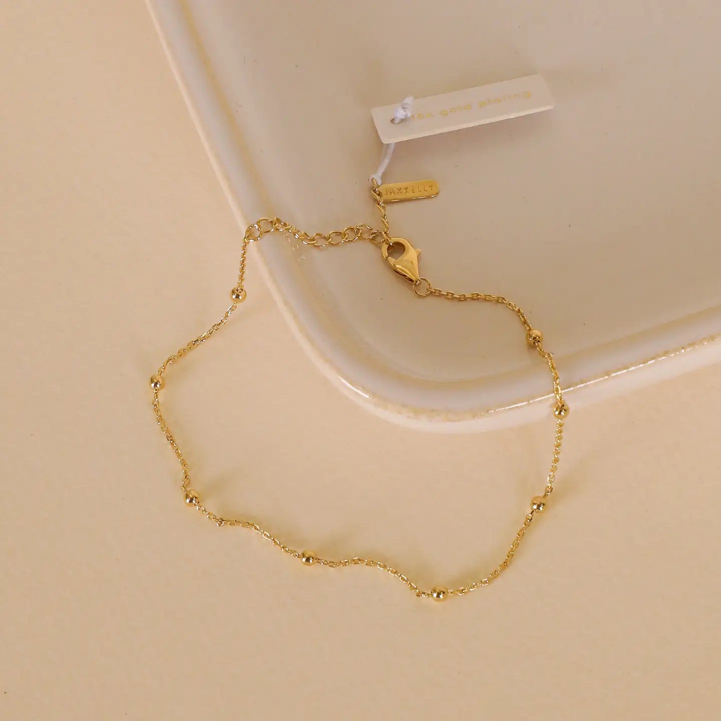 JAXKELLY Gold Ball Bracelet- 18k Gold Plated