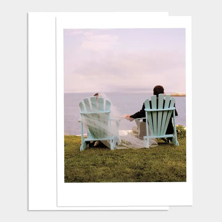 PALM PRESS GREETING CARDS WEDDINGCOUPLE IN ADIRONDACKS