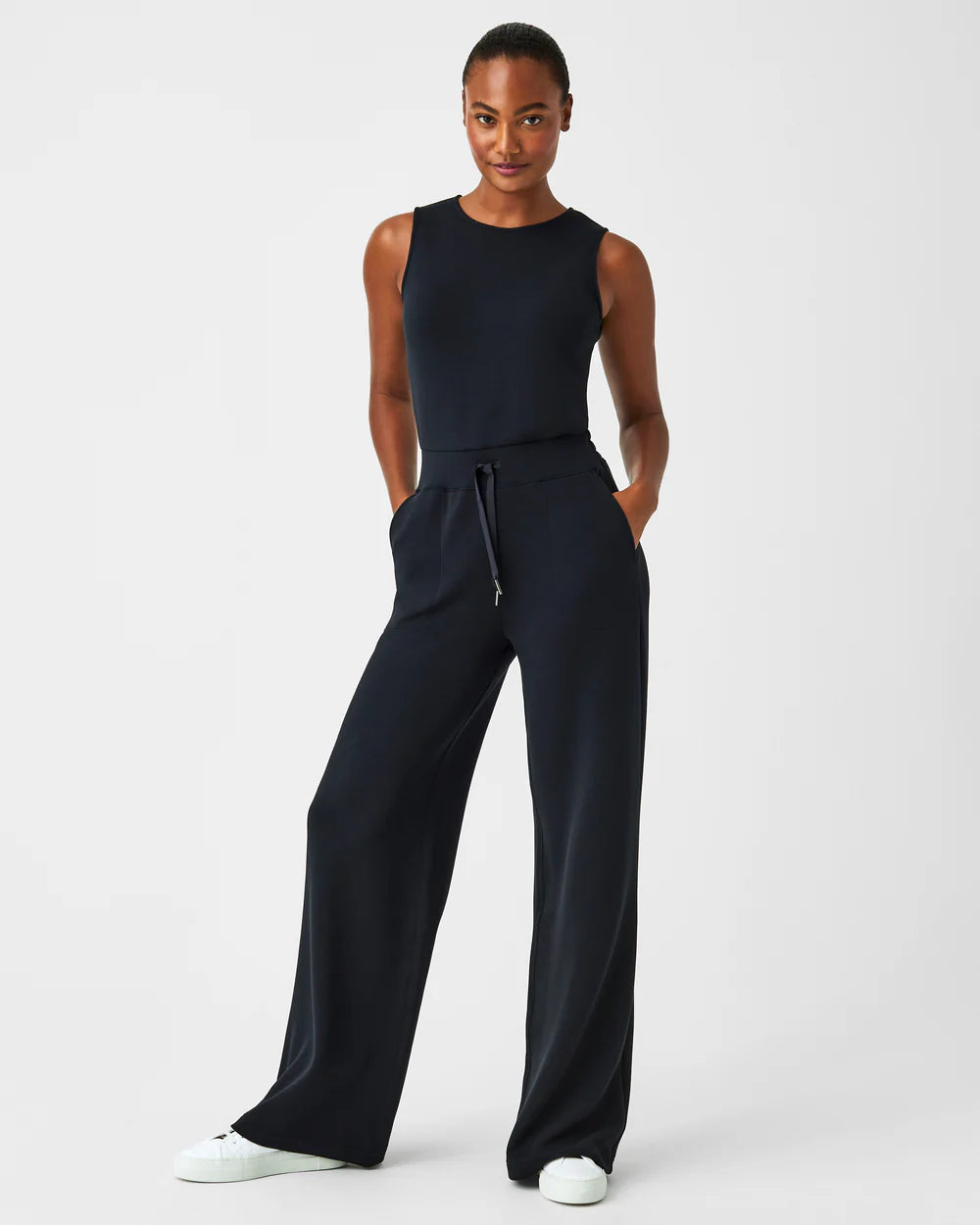 SPANX AIR ESSENTIALS JUMPSUIT VERY BLACK