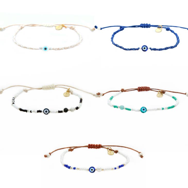 LOTUS AND LUNA EVIL EYE BRACELET ASSORTED