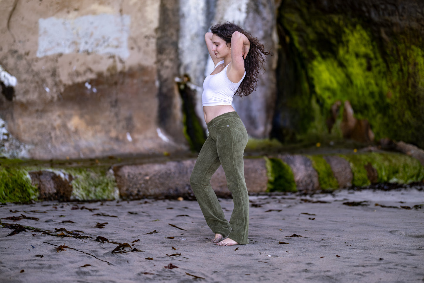 GODDESSWEAR CORDUROY CLASSIC FLARE PANT HIGH WAIST 886