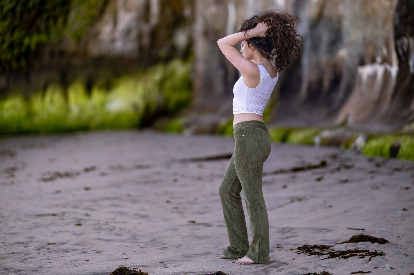 GODDESSWEAR CORDUROY CLASSIC FLARE PANT HIGH WAIST 886