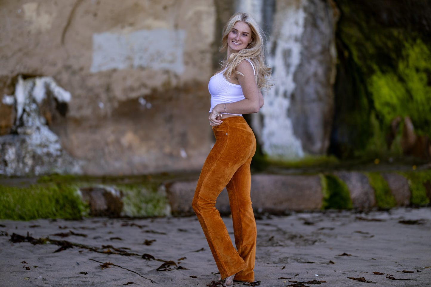 GODDESSWEAR CORDUROY CLASSIC FLARE PANT HIGH WAIST 886