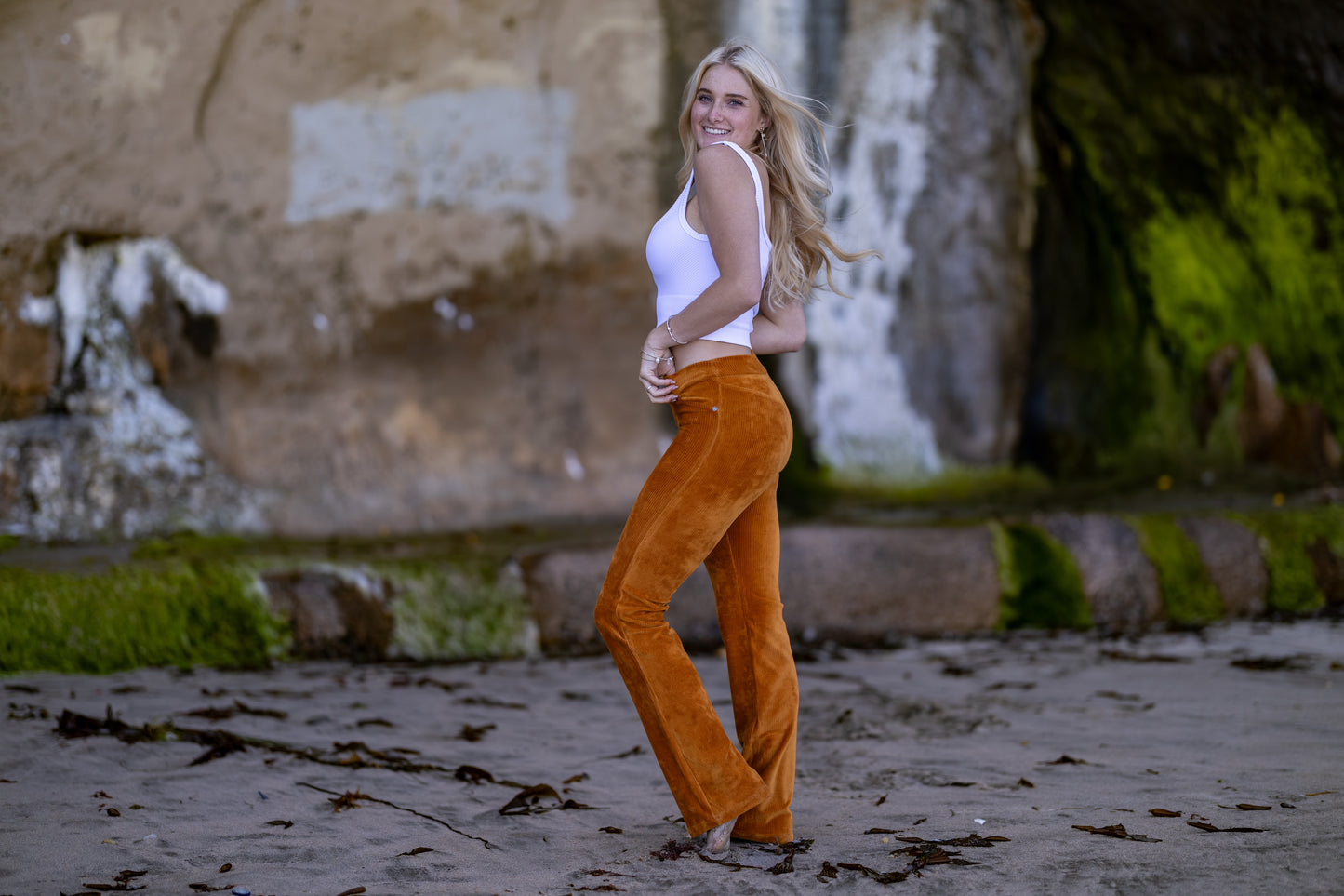 GODDESSWEAR CORDUROY CLASSIC LITE FLARE PANT HIGH WAIST 886