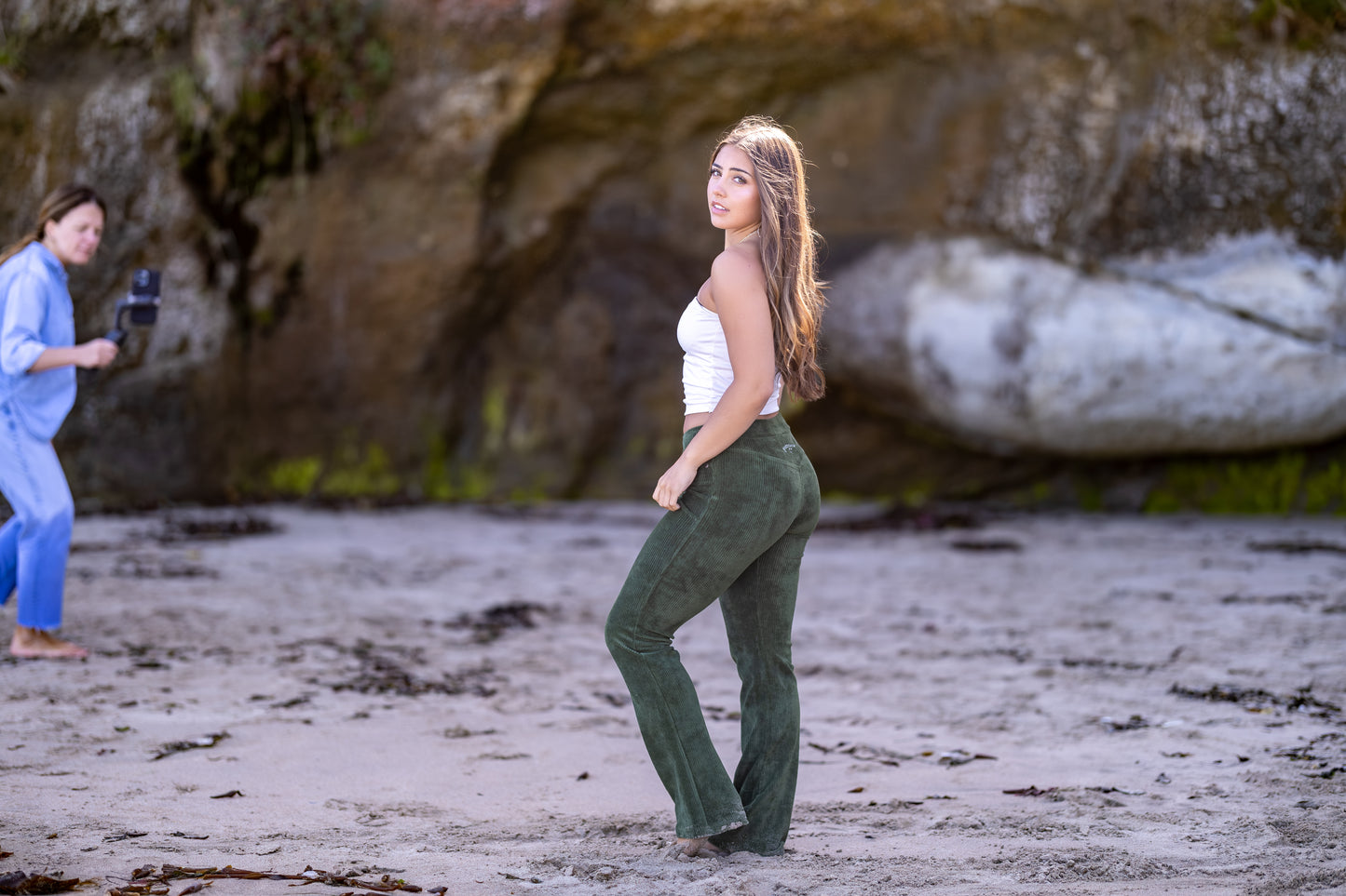 GODDESSWEAR CORDUROY CLASSIC FLARE PANT HIGH WAIST 886